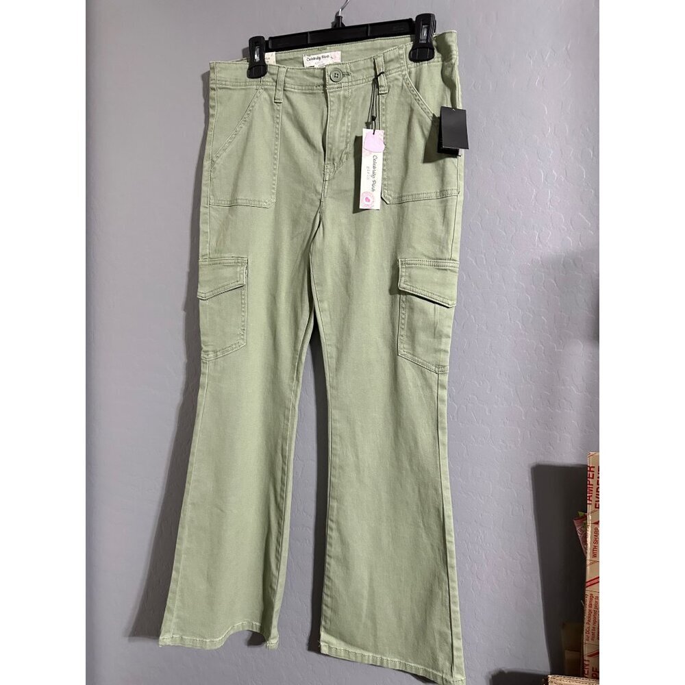 Celebrity Pink Girls MId-Rise Cargo Flare Pants Size 18 NWT